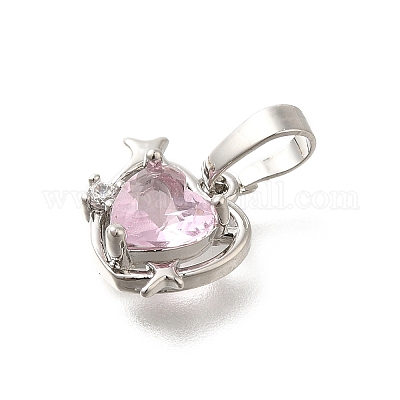 Латунные микро проложить кубического циркония подвески KK-I717-01P-1