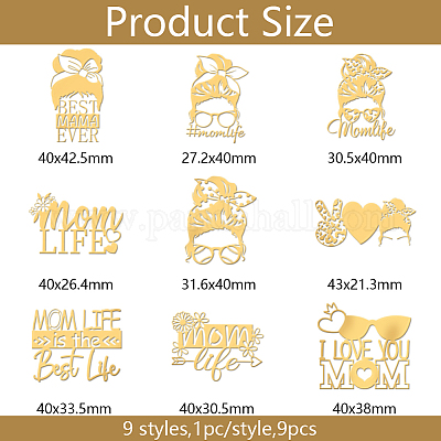 Никелевые декоративные наклейки DIY-WH0450-146-1