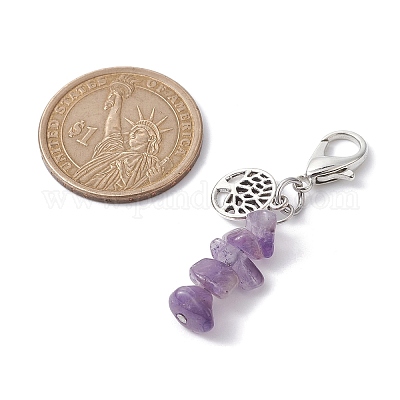 Подвески с подвесками из синтетических и натуральных драгоценных камней HJEW-JM01665-01-1