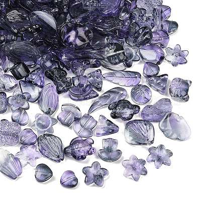 Прозрачные стеклянные бусины градиентного цвета GLAA-B026-01J-1