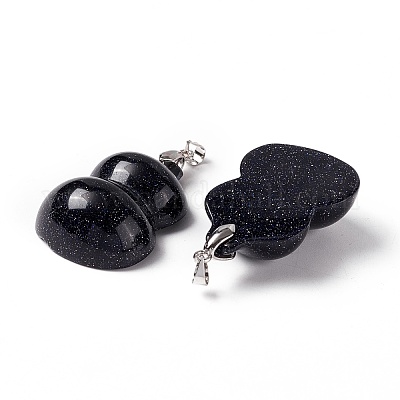 Синтетический синий авантюрин подвески G-E135-01P-04-1