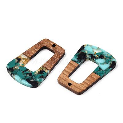 Подвески из прозрачной смолы и ореха RESI-TAC0017-72-A02-1