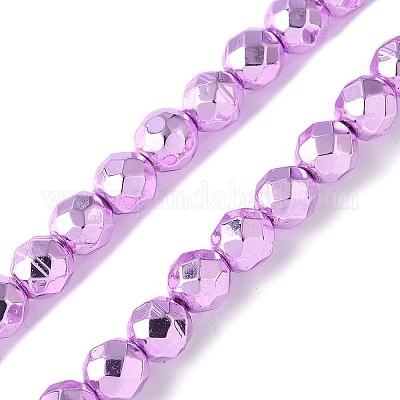 Гальванические нити из синтетических немагнитных гематитовых бусин G-B132-B01-01I-1