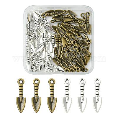 60 шт. 2 цвета подвески из сплава в тибетском стиле TIBEP-FS0001-23-1