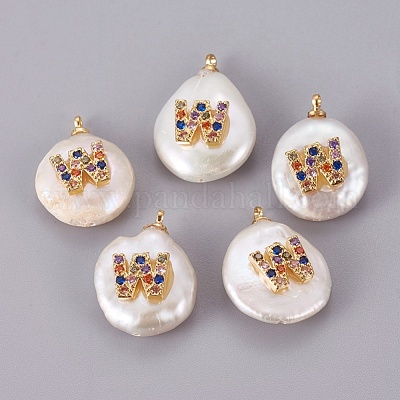 Подвески из натурального пресноводного жемчуга PEAR-F008-32G-W-1