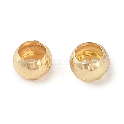 Зажимные бусины из латуни KK-N254-42B-G-1