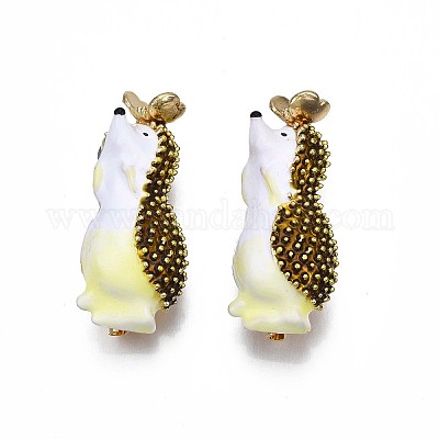 Эмалированная булавка в виде ежика JEWB-N007-067-1