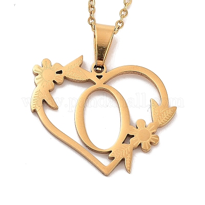 Ожерелья из нержавеющей стали с вакуумным покрытием pvd 201 NJEW-R267-02O-G-1