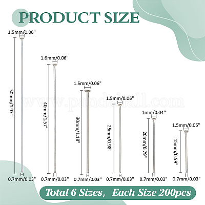 1200 шт. 6 шт. штифта с плоской головкой из нержавеющей стали марки 304 STAS-ME0002-69-1
