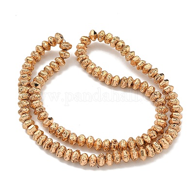 Гальванические бусины из натуральной лавы G-I360-G02-02-1