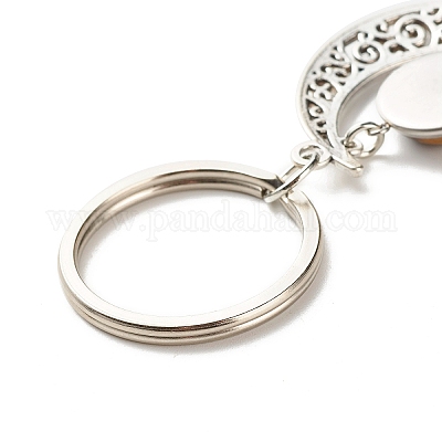 Брелок с кабошонами из натуральных смешанных драгоценных камней X-KEYC-JKC00281-1