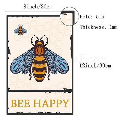 BUMBLEBEE Kitchen Hours BEE SIGN Wall Hanger Hanging Plaque 