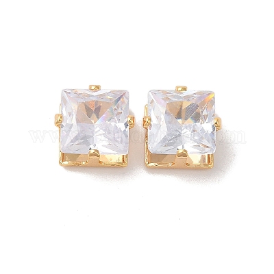 Латунные кабошоны из прозрачного кубического циркония&nbsp;LS-STAS-M294-30B-1