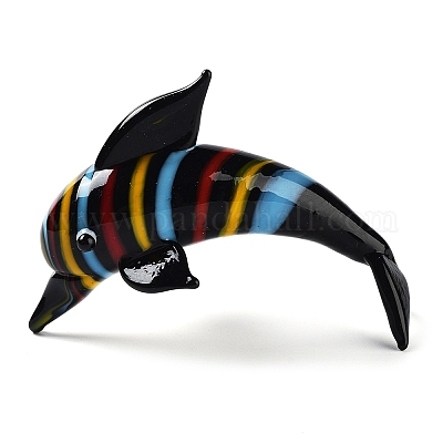 3d дельфин ручной работы украшение для витрины лэмпворк DJEW-C012-06-1