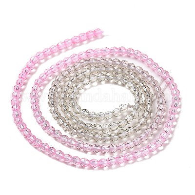 Прозрачный градиент цвета стеклянные бусины пряди GLAA-G101-2mm-14-1