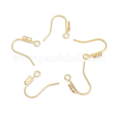 Латунные крючки для серьги из чистого циркония KK-Z084-10G-1