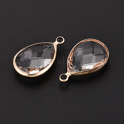 Латунь стекло кулоны&nbsp;GLAA-T027-06-1