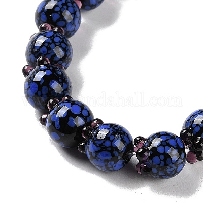 Бусы лэмпворк ручной работы LAMP-Q036-06A-1