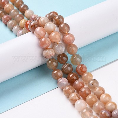 Природные Ботсвана агат бисер нитей G-G925-01B-1