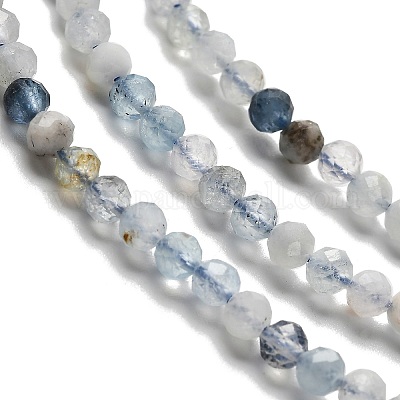 Природные Аквамарин бисер нитей&nbsp;LS-G-RM2025-A17-3mm-B-1