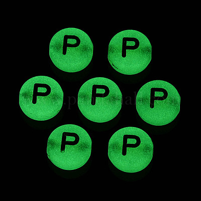 Светящиеся матовые акриловые бусины FACR-T008-02P-1