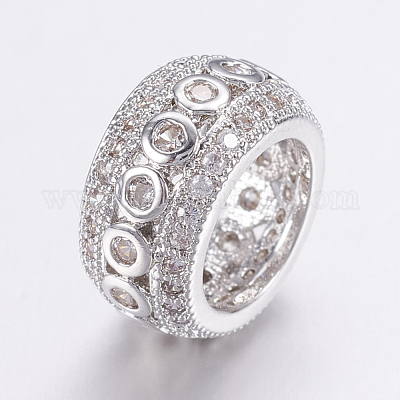 Латунные микро проложить кубического циркония бусы ZIRC-G125-43P-1