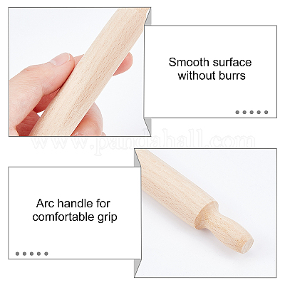 Wholesale OLYCRAFT 10Pcs Mini Wooden Rolling Pin Clay Tools Clay