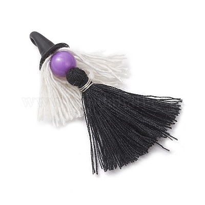 5 шт. 5-х цветные подвески-кисточки из полиэстера (хлопка) ручной работы PALLOY-JF04236-1