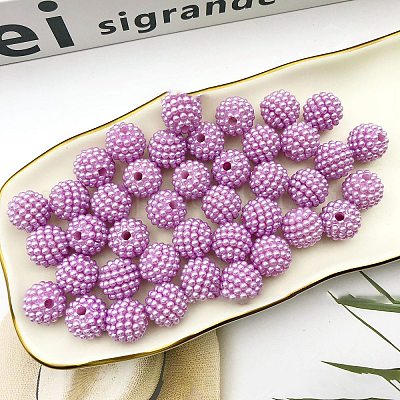 Круглые бусины из абс-пластика KY-TAC0015-02B-10-1