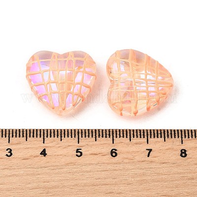 Прозрачные стеклянные эмалевые бусины GLAA-S388-01F-1