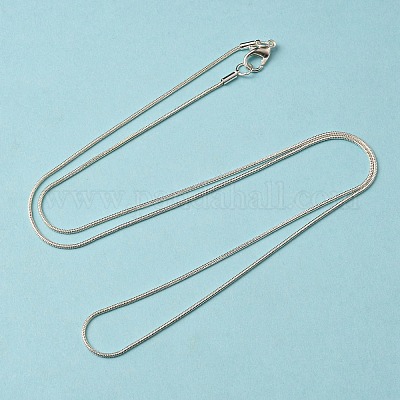 Латунь круглый змея цепи ожерелье материалы KK-F763-07P-1