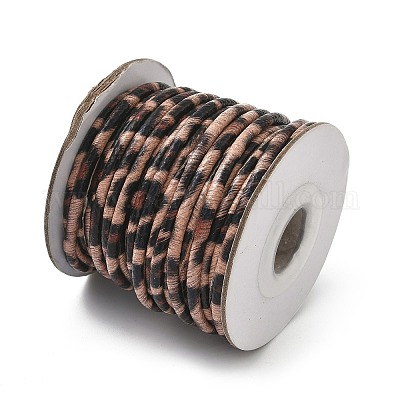 Круглые шнуры из искусственной кожи с леопардовым принтом LC-S020-01I-1