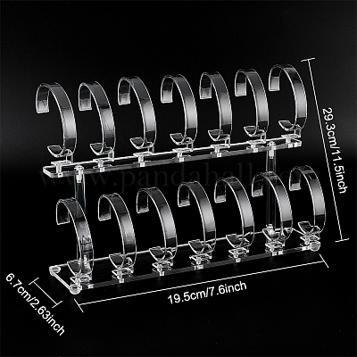 2-ярусные акриловые подставки для часов ODIS-WH0026-34-1