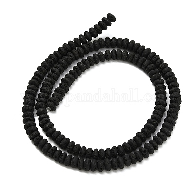 Бусы из натуральной лавы G-L635-A25-4x2mm-1