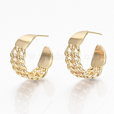 Серьги-кольца из латуни KK-R117-040-NF-1