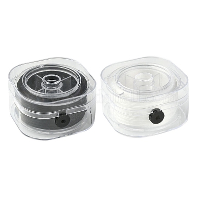 2 рулон 2 цвета плоская эластичная хрустальная нить EW-YW0001-14-1