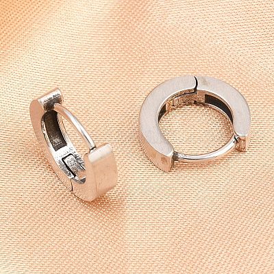 Серьги-кольца из хирургической нержавеющей стали 316 EJEW-C160-13AS-1
