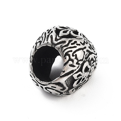 Европейские бусины из нержавеющей стали 304 STAS-I205-02AS-1