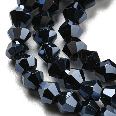 Прозрачные стеклянные бусины гальваническим пряди GLAA-F029-2mm-C02-1