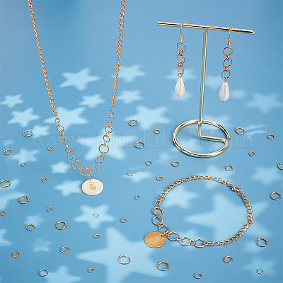 400 шт. 4 стиля открытых соединительных колец из нержавеющей стали для плетения кольчуги STAS-PH0004-54-1