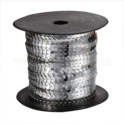 Серебристо-белая пайетка с блестками X-BS02Y-1