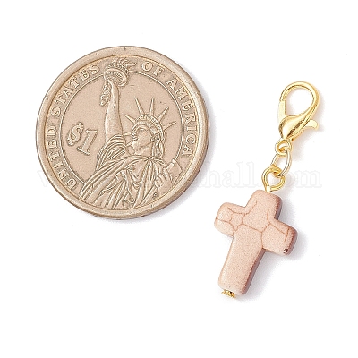 Подвесные украшения из искусственной бирюзы HJEW-JM03932-02-1