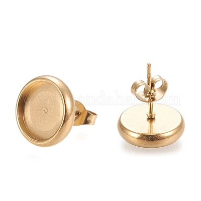 Ионное покрытие (ip) серьги-гвоздики из нержавеющей стали 304 STAS-K202-05D-G-1