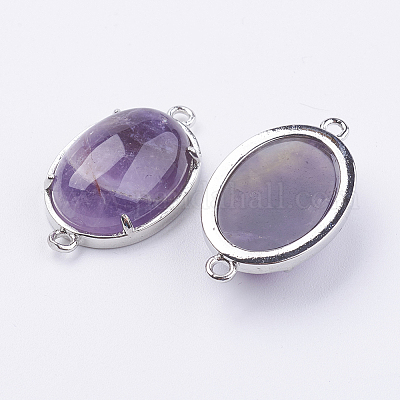 Латунные соединители из натурального аметиста X-G-E398-03D-1