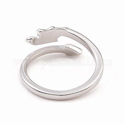 Кольцо-манжета из латуни с крыльями дракона для женщин RJEW-B028-21P-1