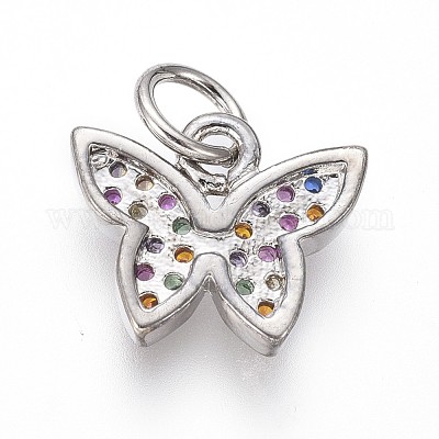 Латунные микро проложить кубического циркония подвески ZIRC-I032-59-1