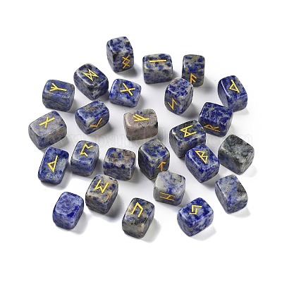 Прямоугольник натуральный синее пятно яшма рунические камни G-Z059-01K-1