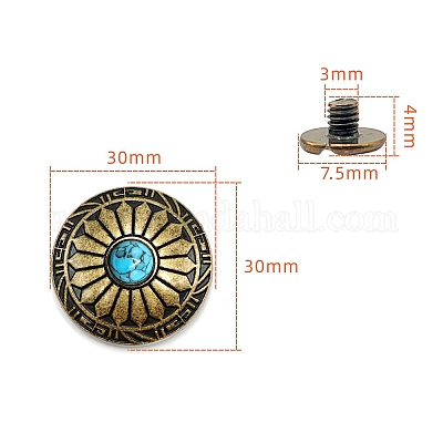 Декоративные пуговицы из сплава PW-WG1200D-26-1