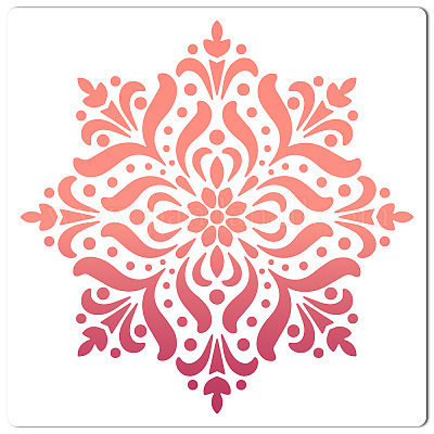 Wholesale GORGECRAFT 30X30CM Mandala Stencils Reusable Chakra Template  Flowers Pattern Templates Reusable Sign Square Stencil for Painting on Wood  Wall Scrapbooking Card Floor DIY Home Crafts 