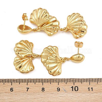 Серьги-гвоздики из нержавеющей стали 304 EJEW-P325-05C-G-1